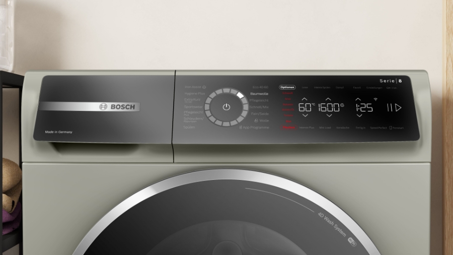 Bosch WGB2560X1 Serie 8, Waschmaschine Frontlader 10 kg 1600 U/min., Silber-inox