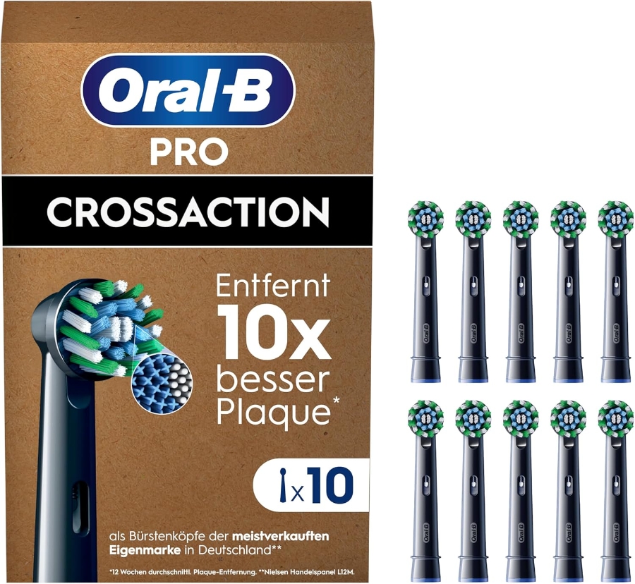 Oral-B Aufsteckbürsten Pro CrossAction BLACK 10er FFU 8006540861981