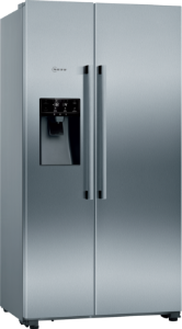 Neff KA3923IE0 Side by Side Edelstahl Gebürsteter Stahl  Festwasseranschluss,HxB:178.7 x 90.8 cm