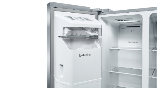 Neff KA3923IE0 Side by Side Edelstahl Gebürsteter Stahl  Festwasseranschluss,HxB:178.7 x 90.8 cm
