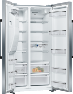 Neff KA3923IE0 Side by Side Edelstahl Gebürsteter Stahl  Festwasseranschluss,HxB:178.7 x 90.8 cm