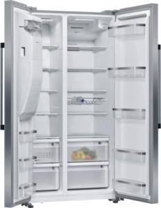 Neff KA3923IE0 Side by Side Edelstahl Gebürsteter Stahl  Festwasseranschluss,HxB:178.7 x 90.8 cm
