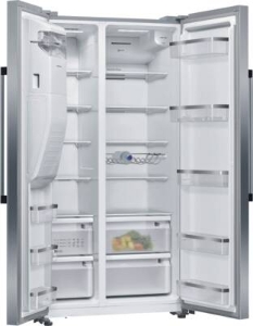 Neff KA3923IE0 Side by Side Edelstahl Gebürsteter Stahl  Festwasseranschluss,HxB:178.7 x 90.8 cm