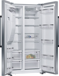 Neff KA3923IE0 Side by Side Edelstahl Gebürsteter Stahl  Festwasseranschluss,HxB:178.7 x 90.8 cm