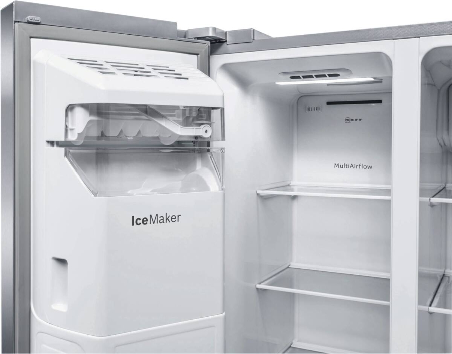Neff KA3923IE0 Side by Side Edelstahl Gebürsteter Stahl  Festwasseranschluss,HxB:178.7 x 90.8 cm