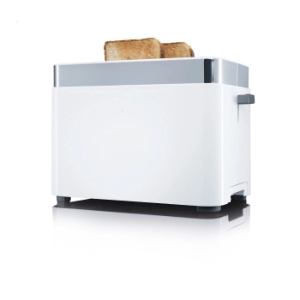 Graef TO 61 Toaster Weiss kompakt, für 2 Scheiben Toast 