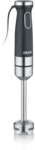 Graef HB602EU Stabmixer mit Pürierstab (Schwarz, 1200 Watt)  