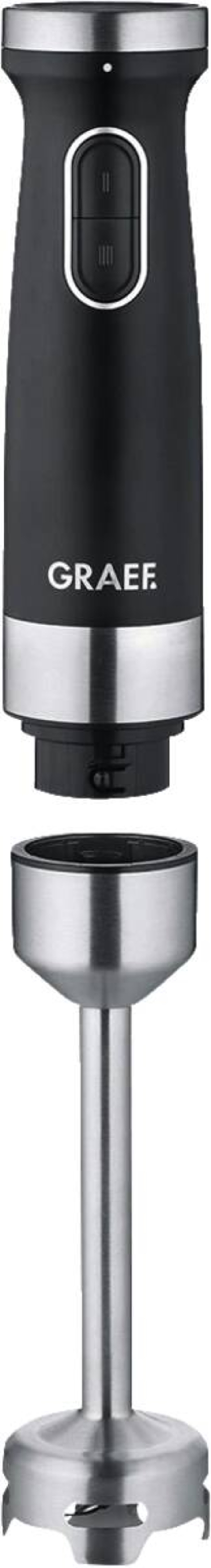 Graef HB602EU Stabmixer mit Pürierstab (Schwarz, 1200 Watt)  