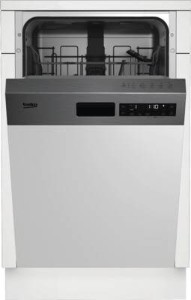 Beko BDSS25N20X Geschirrspüler Einbau 45 cm edeltstahl teilintegriert