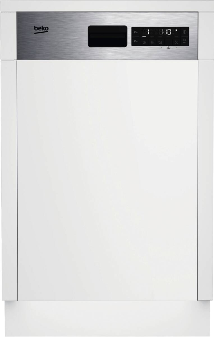 Beko BDSS25N20X Geschirrspüler Einbau 45 cm edeltstahl teilintegriert