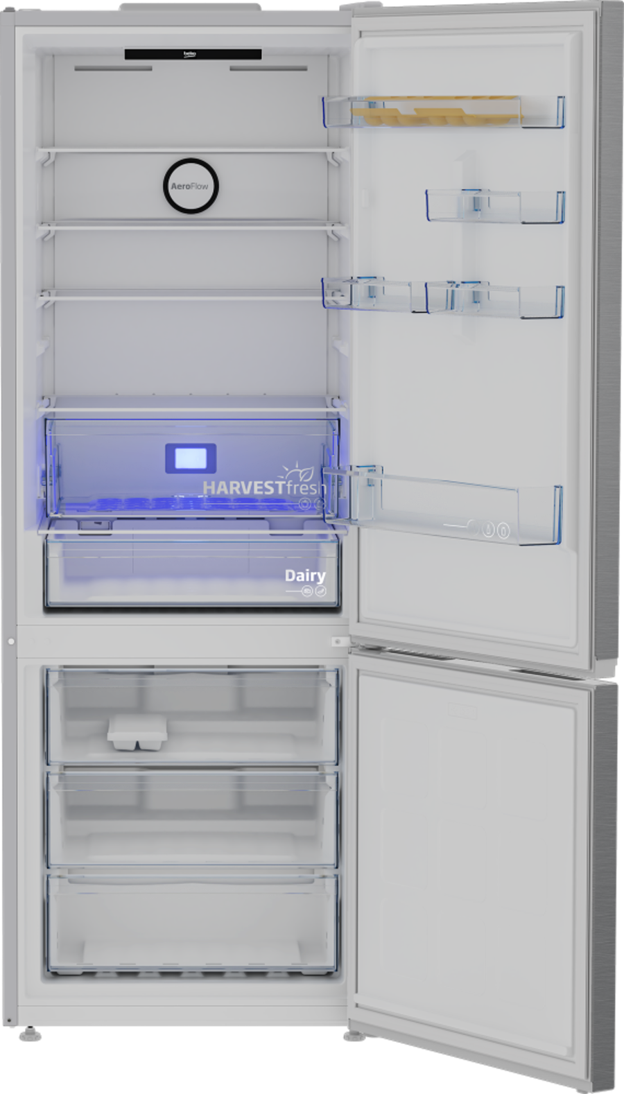 Beko B5RCNE565HXP Kühl-/Gefrierkombinationen Stand  70 cm breit NoFrost,490 Liter