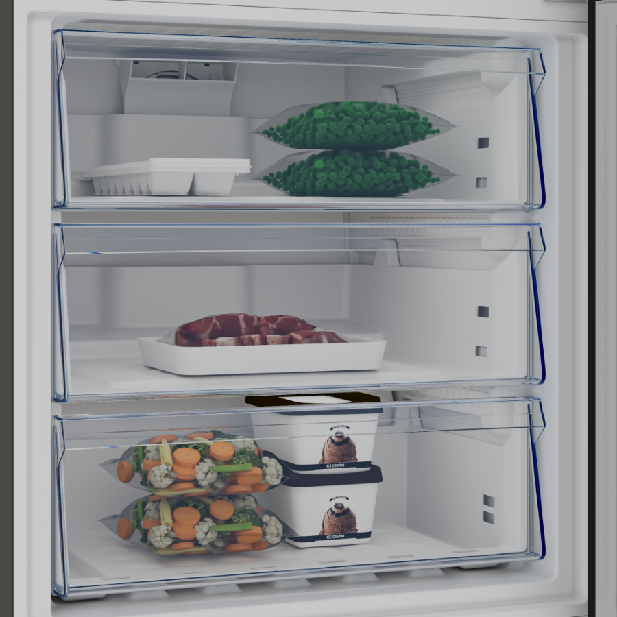 Beko B5RCNE565HXP Kühl-/Gefrierkombinationen Stand  70 cm breit NoFrost,490 Liter