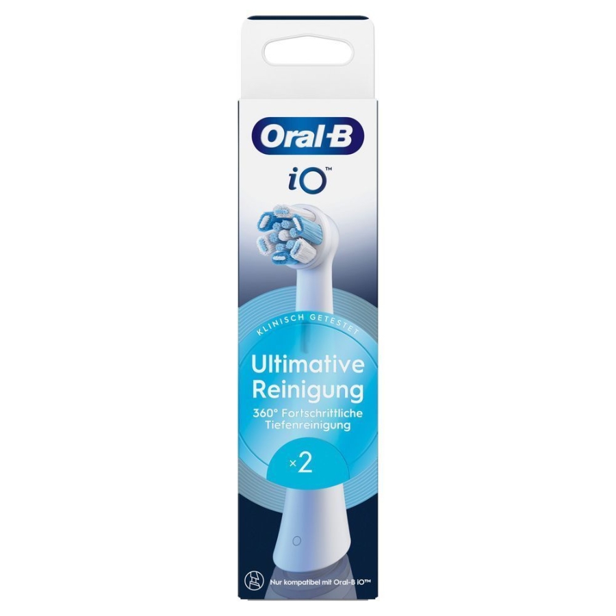 Oral-B Aufsteckbürsten iO Ultimative Reinigung 2er für elektrische Oral-B iO Zahnbürsten,