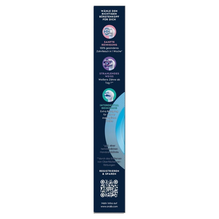 Oral-B Aufsteckbürsten iO Ultimative Reinigung 2er für elektrische Oral-B iO Zahnbürsten,