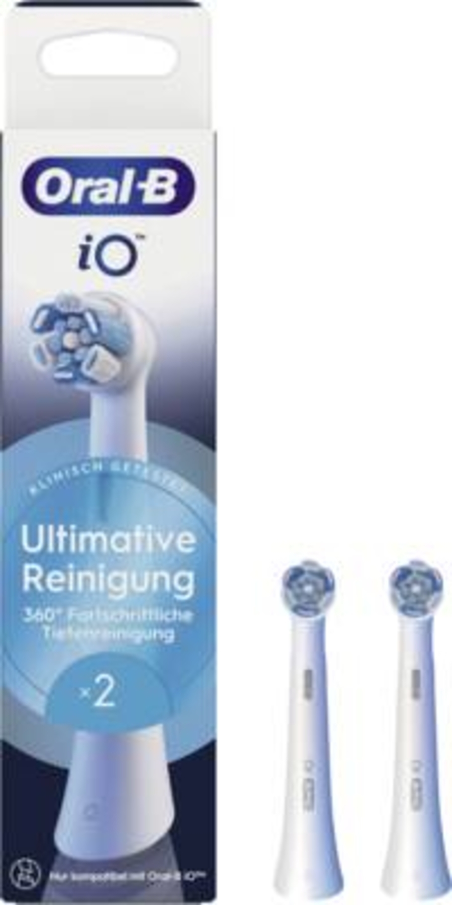 Oral-B Aufsteckbürsten iO Ultimative Reinigung 2er für elektrische Oral-B iO Zahnbürsten,