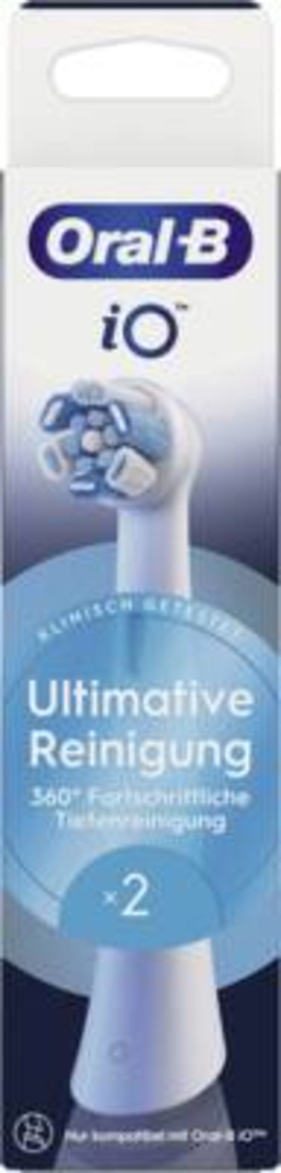 Oral-B Aufsteckbürsten iO Ultimative Reinigung 2er für elektrische Oral-B iO Zahnbürsten,