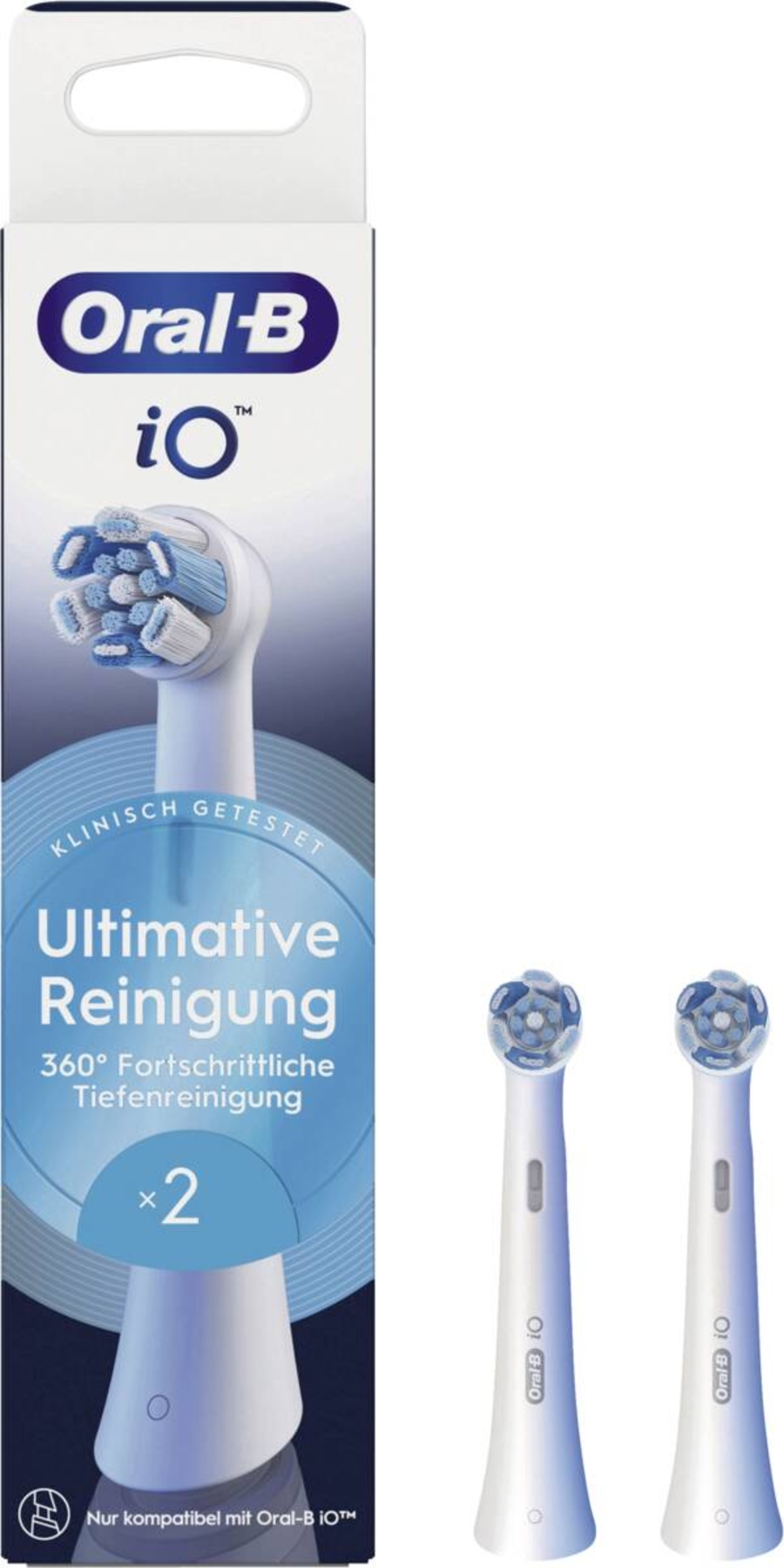 Oral-B Aufsteckbürsten iO Ultimative Reinigung 2er für elektrische Oral-B iO Zahnbürsten,