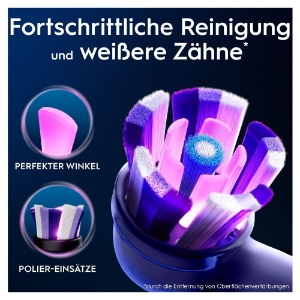 Oral-B iO Aufsteckbürsten Strahlendes Weiss 2er, für elektrische Oral-B iO Zahnbürsten, Zahnaufhellung, Weiß