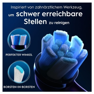 Oral-B Aufsteckbürsten iO Ultimative Reinigung Schwarz 4er für elektrische Oral-B iO Zahnbürsten, 