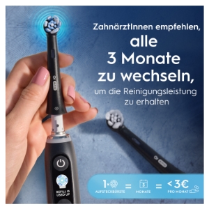 Oral-B Aufsteckbürsten iO Ultimative Reinigung Schwarz 4er für elektrische Oral-B iO Zahnbürsten, 
