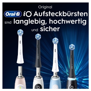 Oral-B Aufsteckbürsten iO Ultimative Reinigung Schwarz 4er für elektrische Oral-B iO Zahnbürsten, 