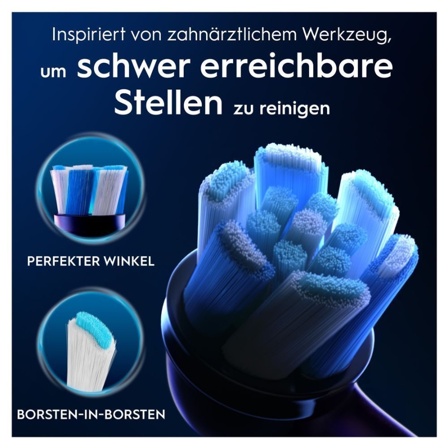Oral-B Aufsteckbürsten iO Ultimative Reinigung Schwarz 4er für elektrische Oral-B iO Zahnbürsten, 