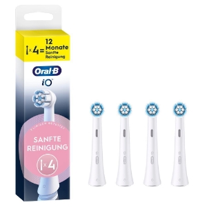 Oral-B Aufsteckbürsten iO Sanfte Reinigung 4er geeignet für empfindliches Zahnfleisch