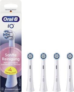Oral-B Aufsteckbürsten iO Sanfte Reinigung 4er geeignet für empfindliches Zahnfleisch