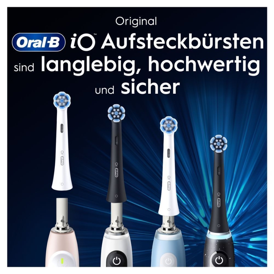 Oral-B Aufsteckbürsten iO Sanfte Reinigung 4er geeignet für empfindliches Zahnfleisch