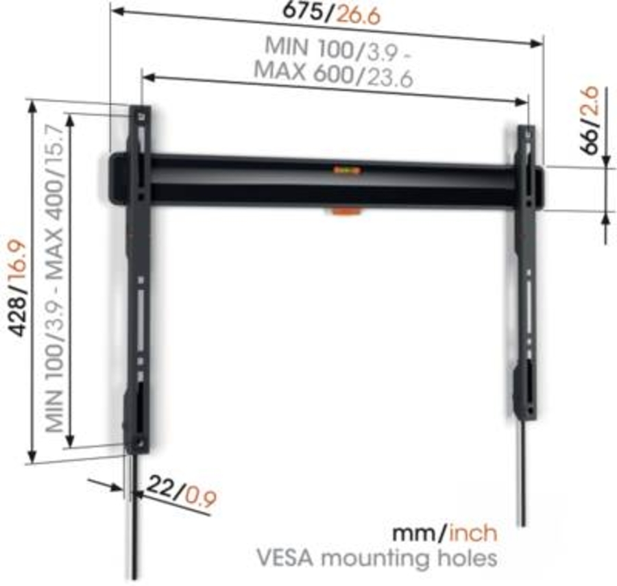 Vogel`s TVM 3605 TV Wandhalterung Schwarz 