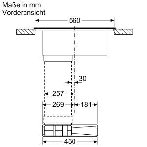 Siemens ED711HQ26E  Induktionskochfeld mit Dunstabzug 70 cm 
