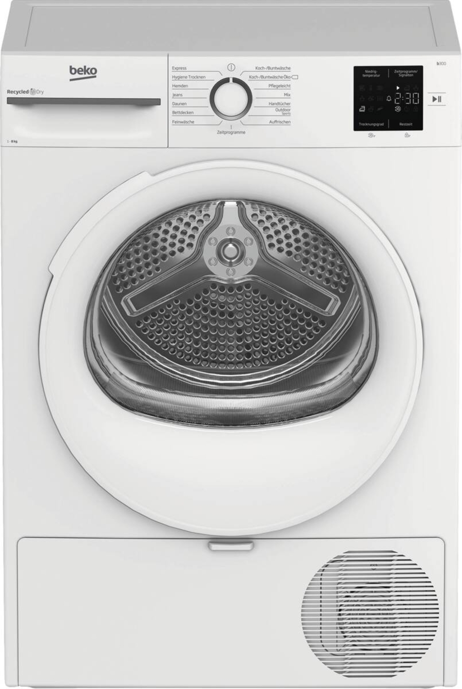 Beko BM3T3829W Wärmepumpentrockner, 8 kg, Digital Display 