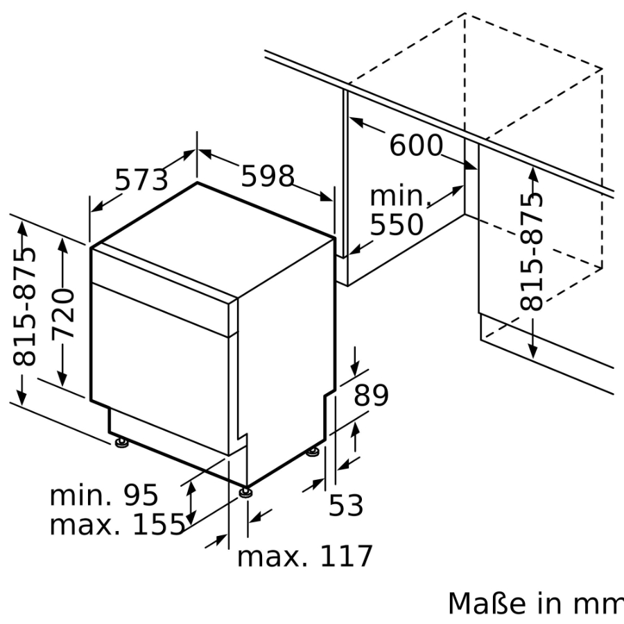 Siemens SN43ES22AE Geschirrspüler Unterbau-Einbau Edelstahl 