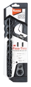 Makita B-65458 Rollgabelschlüssel 200 mm mit  Durchsteckknarrenfunktion und Nüssen