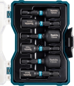 Makita E-15768 Impact Black Stecknuss-Set mit Sechskant-Schaft 6 teilig • Set