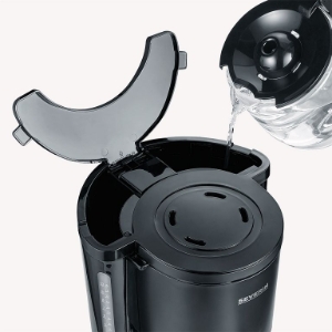 Severin KA9554 Filterkaffeemaschine Glaskanne,  1000 W, 10 Tassen, inox-schwarz-matt