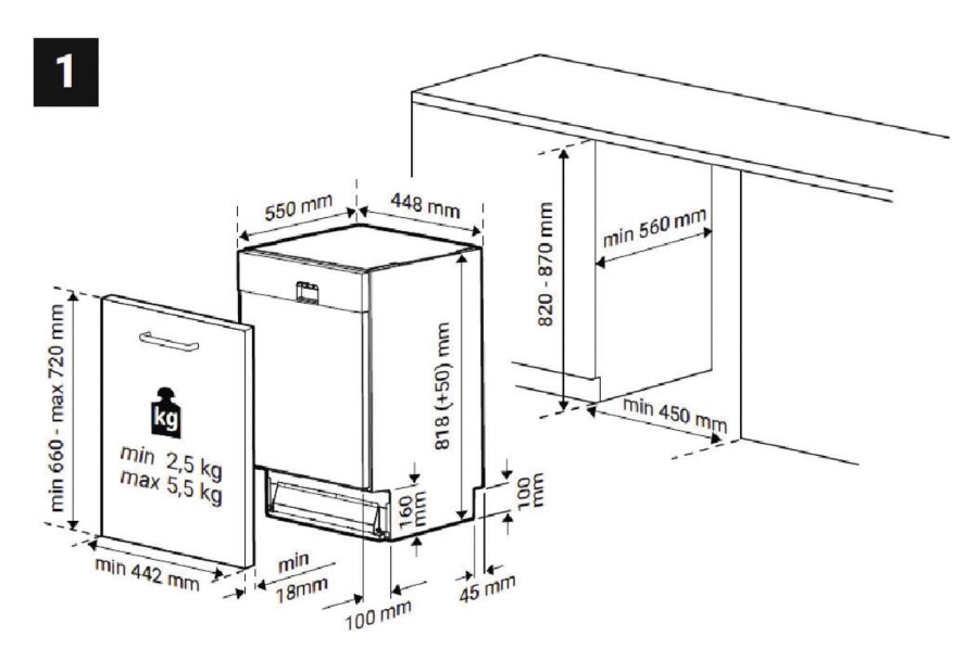 Beko DIS35023E Geschirrspüler Einbau vollintegriert 45 cm  