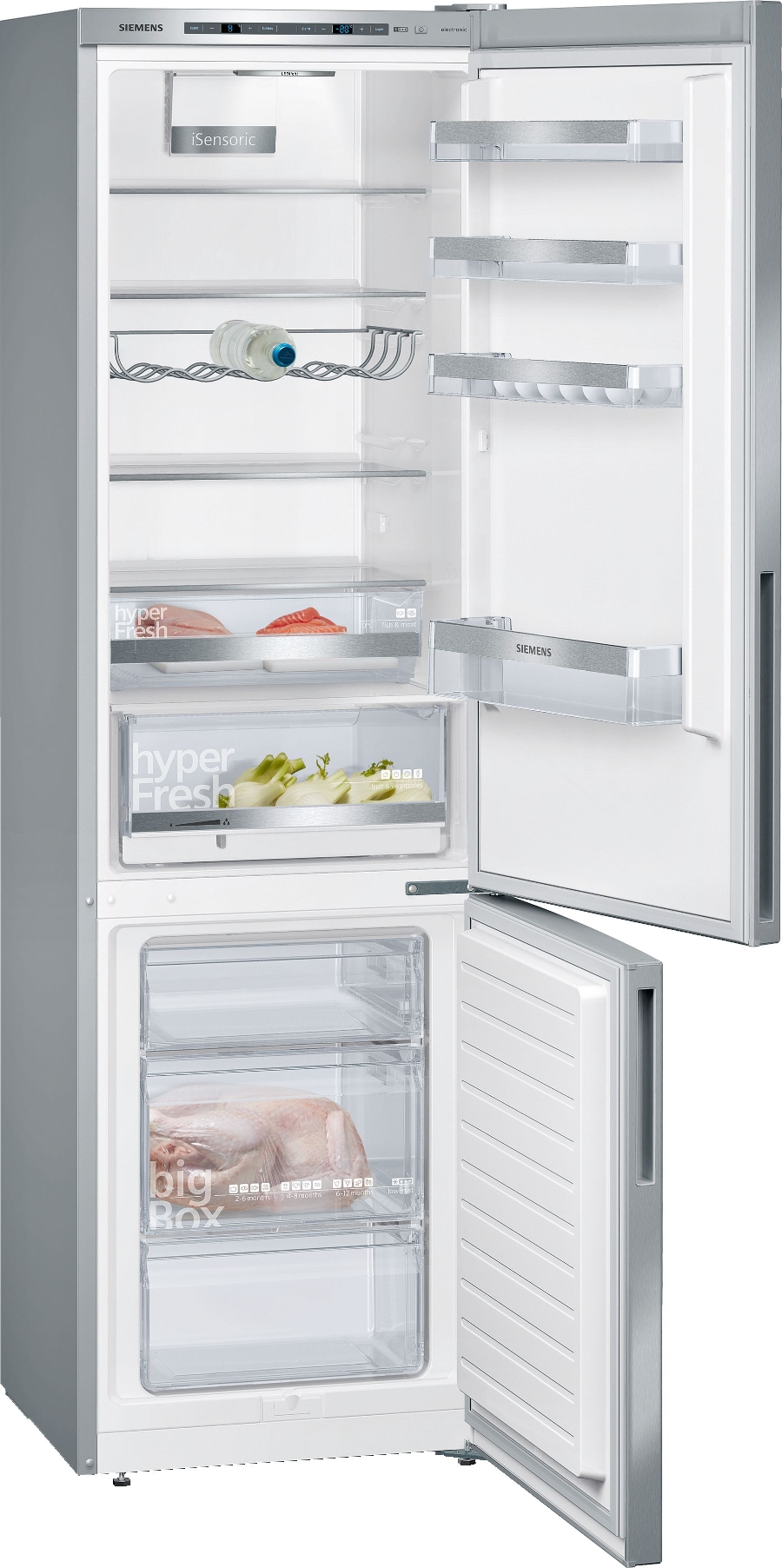 Siemens KG39EALCA Kühl-Gefrier-Kombination 201 x 60 cm, Metall-Optik 