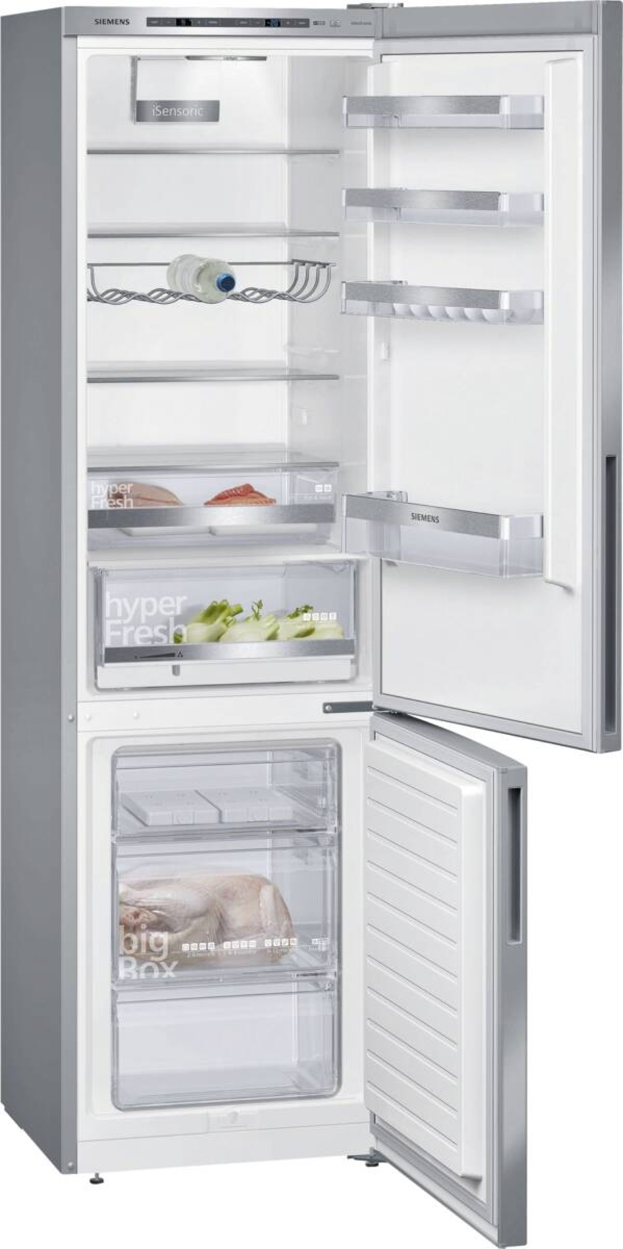 Siemens KG39EALCA Kühl-Gefrier-Kombination 201 x 60 cm, Metall-Optik 