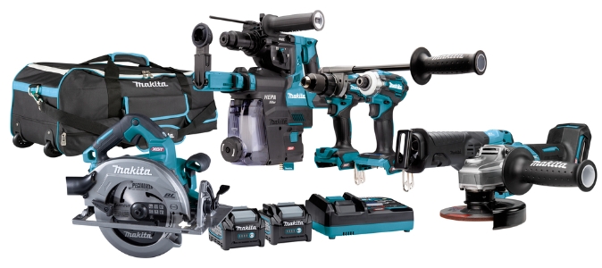 Makita DK0128G601 Akku-Spezialset XGT 40 V max  Lieferung inkl. Transporttasche, zwei 4,0 Ah Akkus mit Kappe