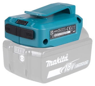 Makita DECADP05 USB-Akku Adapter LXT, 18 V 14,4V-18V • Li-ion 