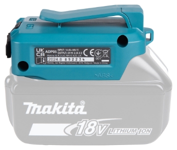 Makita DECADP05 USB-Akku Adapter LXT, 18 V 14,4V-18V • Li-ion 