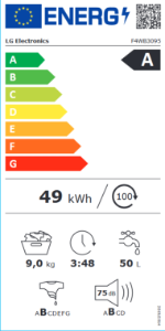 LG F4WB3095 Waschmaschine  9 kg, 13500 U/min Unterbaufähig  mit Steam & Inverter Direct Drive® | 