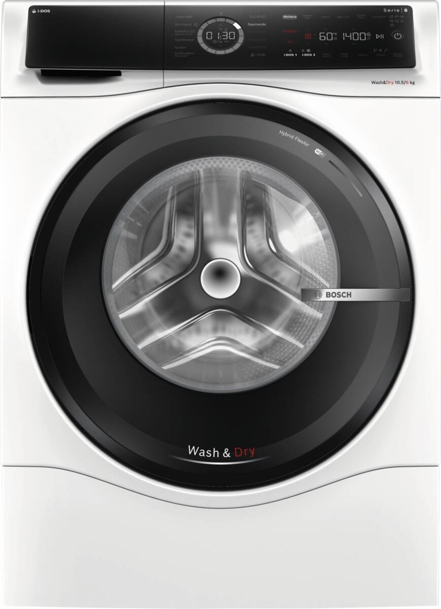 Bosch WNC254A40 Serie 8 Waschtrockner, 10.5/6 kg, 1400 U/min Weiss