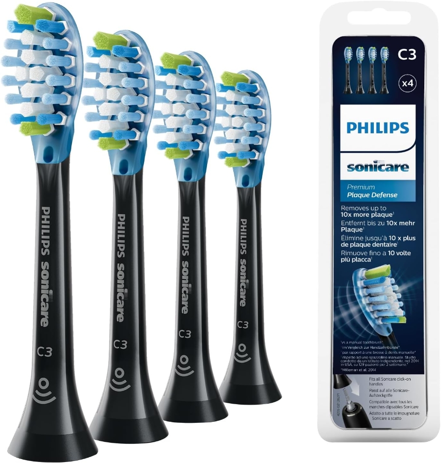 Philips HX9044/33 Schallzahnbürstenköpfe  4er Pack Schwarz 