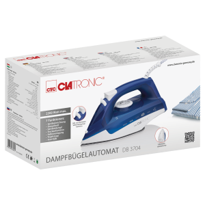 Clatronic DB 3704 Dampfbügeleisen, 2200 W,Edelstahlsohle 