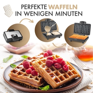 Clatronic Waffelautomat WA 3606 schwarz/edelstahl 800 W 