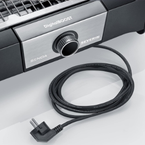 Severin PG 8114 SENOA DigitalBOOST Elektrogrill Schwarz-Silber 