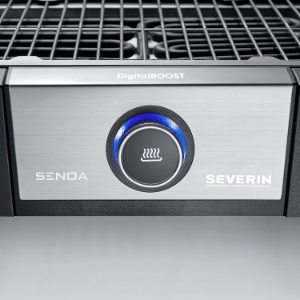 Severin PG 8114 SENOA DigitalBOOST Elektrogrill Schwarz-Silber 