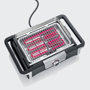 Severin PG 8114 SENOA DigitalBOOST Elektrogrill Schwarz-Silber 